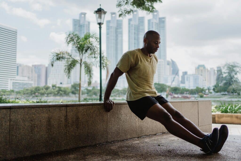 person working out outside