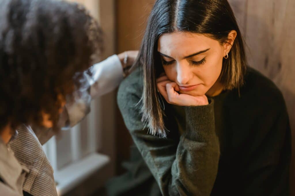 woman being sad