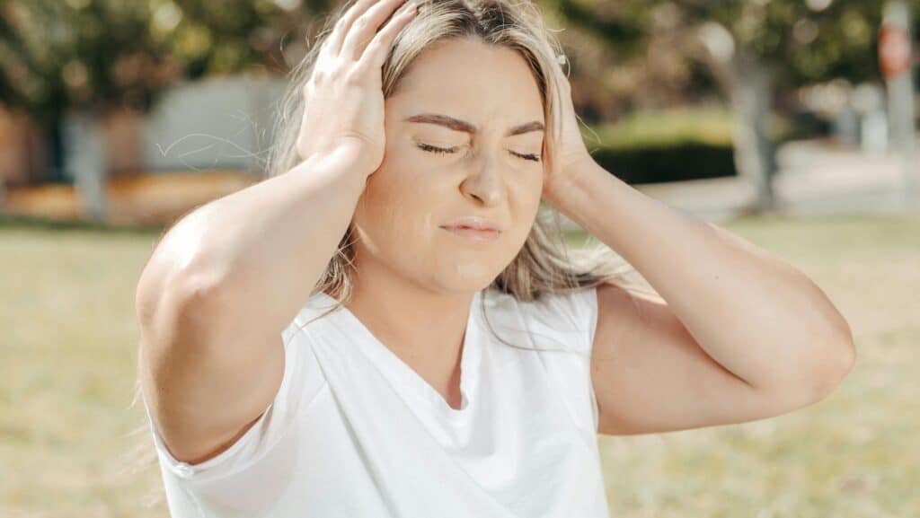 woman upset and stressed