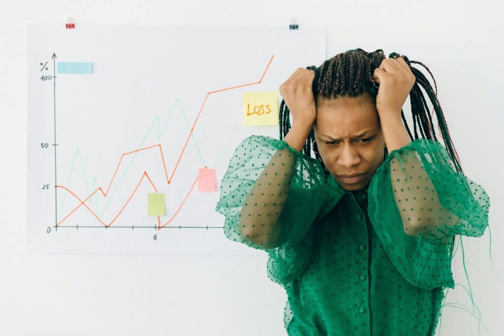woman stressing out and worrying